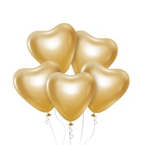 Balónky zlaté srdce 6ks