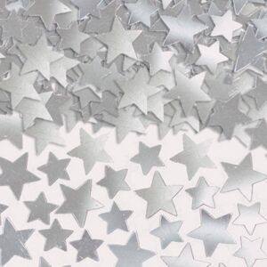 Konfety na párty stříbrné hvězdičky - fólie 141g Amscan