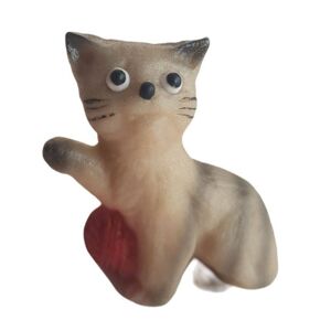 Marcipánová figurka hrající si kočička, 50g šedá Frischmann vyškov