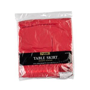 Rautová sukně plastová na stůl červená 426 x73cm Amscan