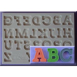 Silikonová forma abeceda s proužky Alphabet Moulds