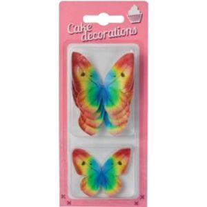Dekorace z jedlého papíru Motýlci duhoví (8 ks) - dortis