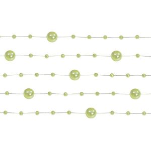 Perlová girlanda světle zelená 130 cm (5 ks) GP13 dortis dortis
