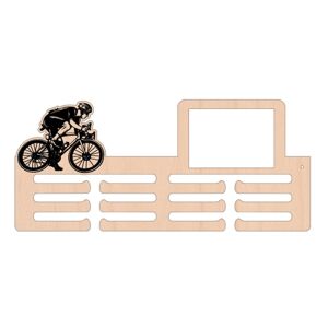 Dřevěný věšák na medaile - Cyklistika Přidat text