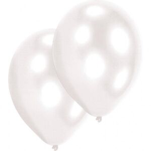 Latexové balónky bílé 10ks 27,5cm - Amscan