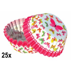 Papírové košíčky na Muffiny a cupcakes 50ks barevný motýl Alvarak