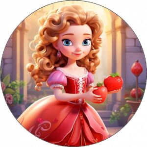 Jedlý papír princezna v červených šatech 19,5 cm - Pictu Hap