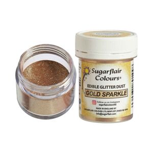 Sugarflair jedlá prachová perleťová barva - zlatá - Gold Sparkle 10g