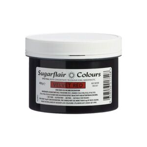 Sugarflair paste colour - gelová barva Red Velvet  XXL - červená - 400g