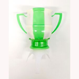 Svíčka s hrající fontánou - Pohár s fotbalovým míčem - zelený - 13cm